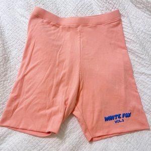 White Fox Biker Shorts